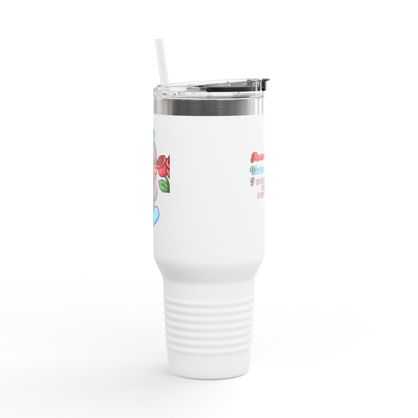 Personalized Insulated Travel Mug - "Roses Are Red" Design - Perfect for Coffee Lovers & Gifts