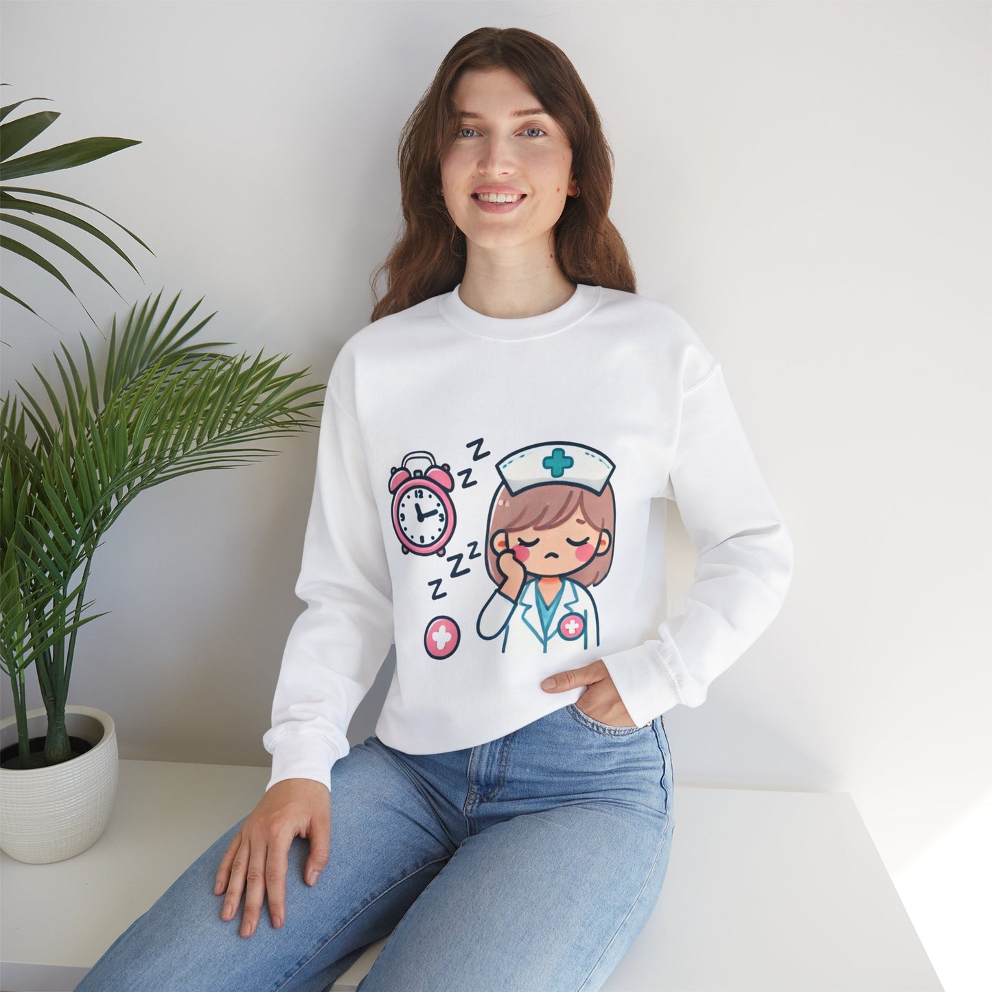 Nurse Humor Crewneck Sweatshirt - Cute Nurse Design with Poem