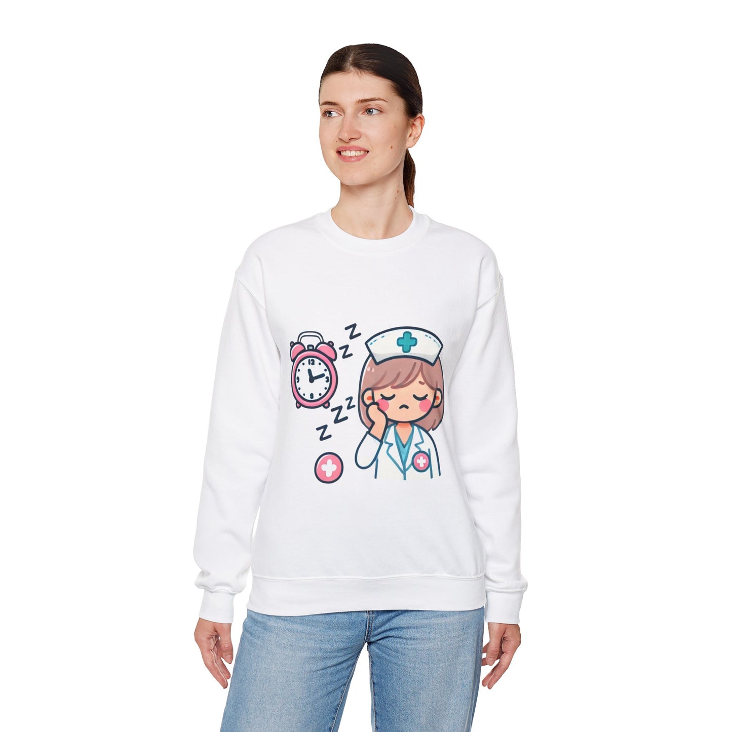 Nurse Humor Crewneck Sweatshirt - Cute Nurse Design with Poem